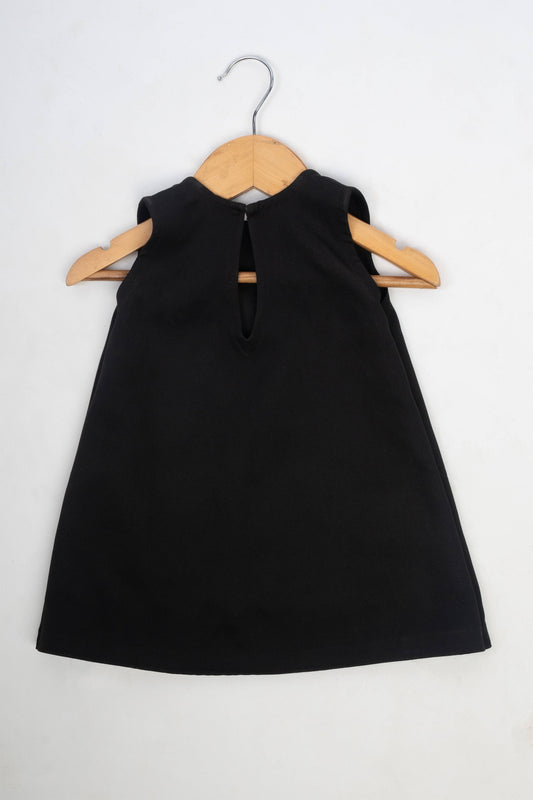 Black Dress With Stone Bows