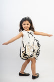 White Black Ruffle Dress