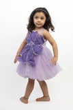 Lilac Drape Flower Frock