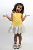 Yellow White Sequence Dress