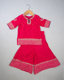 Pink Sequence Palazzo Set