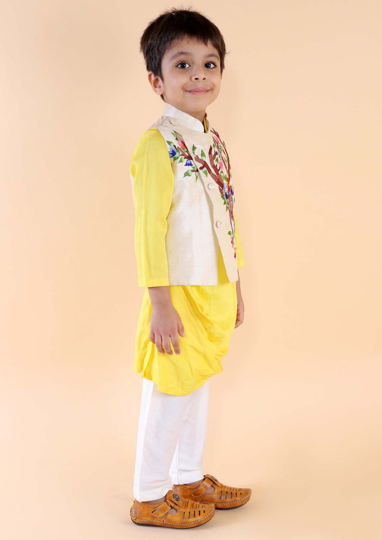 Yellow Reindeer Nehru Set