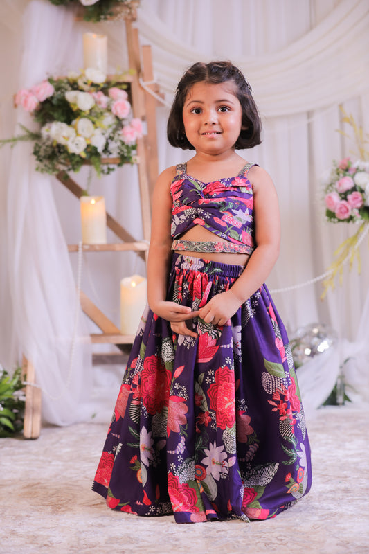 Purple Knot Ghaghra