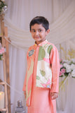 Peach Floral Kurta Churidaar