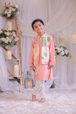 Peach Floral Kurta Churidaar