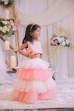 Peach Pearl Frill Ghaghra Set