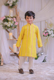Yellow Chanderi Kurta