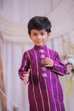 Purple Cutdana Kurta