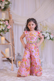 Lilac Printed Mirror Work Set