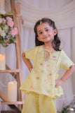 Yellow Damru Embroidery Palazzo Set