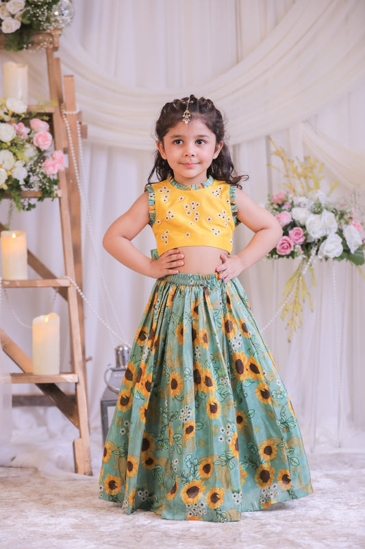 Sunflower Ghagra Set