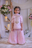 Pink Pearl Embroidery Palazzo Set