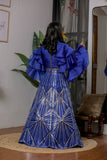 BLUE METALLIC GHAGHRA