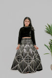 Black Metallic Ghaghra