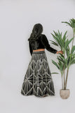 Black Metallic Ghaghra
