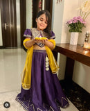 Purple Gota Embroidered Blouse With Ghaghra Set