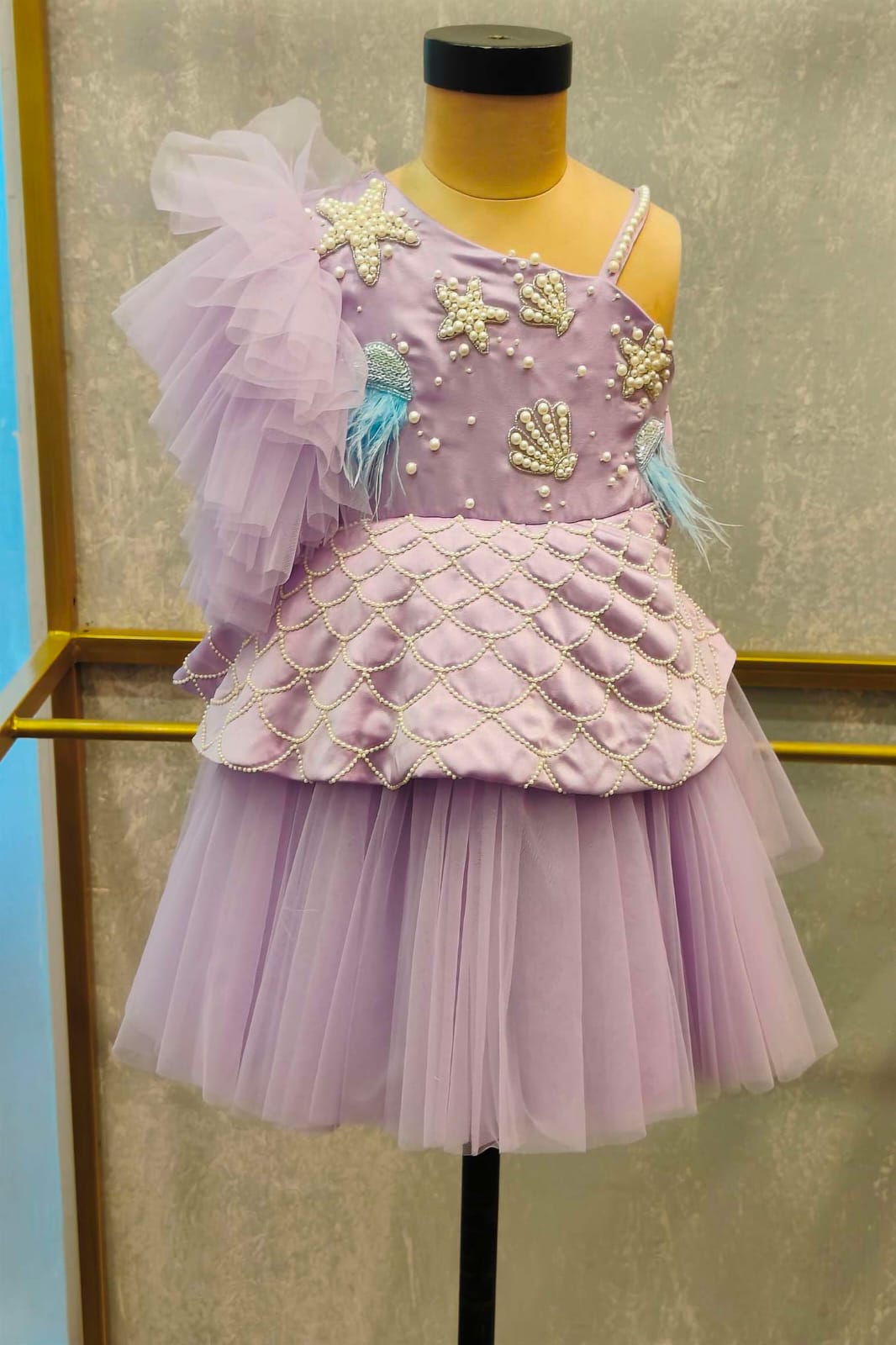 The One Shoulder Lilac Mermaid dress