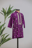 Purple mirror kurta