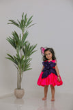 PINK BLUE PETAL DRESS
