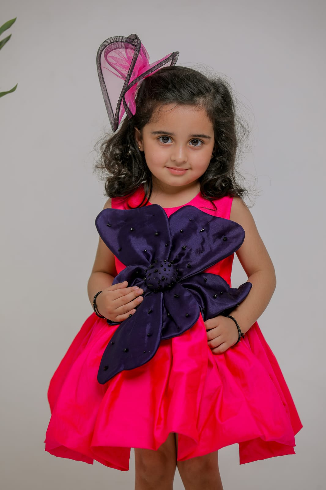 PINK BLUE PETAL DRESS