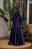 BLUE HAND EMBROIDERED JACKET LEHANGA SET