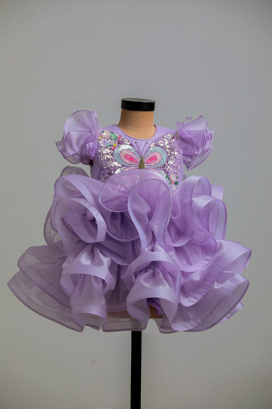 LILAC BUTTERFLY DRESS