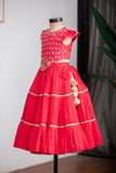 RED FRILL HEAVY GHAGHRA