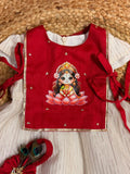 Red and White Dhanlakshmi Frock
