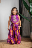 Purple Printed Bib Set