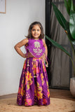 Purple Printed Bib Set