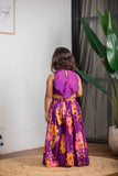Purple Printed Bib Set