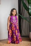 Purple Printed Bib Set