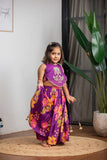 Purple Printed Bib Set