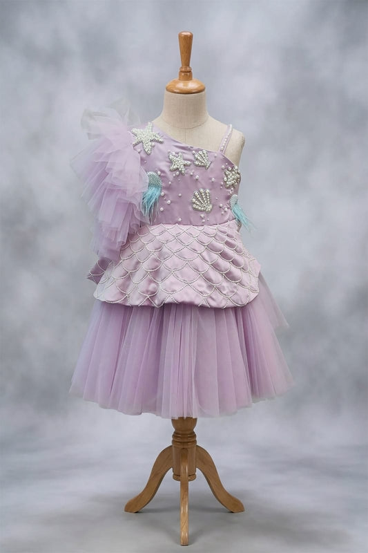 The One Shoulder Lilac Mermaid dress