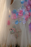 The Delicate White Dress in Sea theme