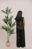 BLACK HEART BIB PANT SET