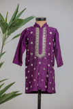Purple mirror kurta
