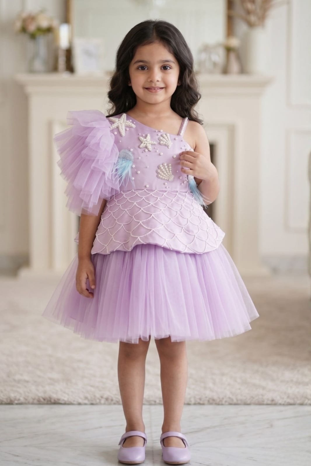 The One Shoulder Lilac Mermaid dress