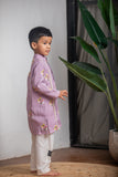 Lilac Chanderi Kurta Set