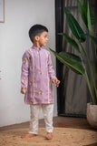 Lilac Chanderi Kurta Set