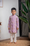 Lilac Chanderi Kurta Set
