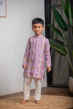 Lilac Chanderi Kurta Set