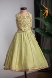 Green Hand Embroidered Kali Ghagra