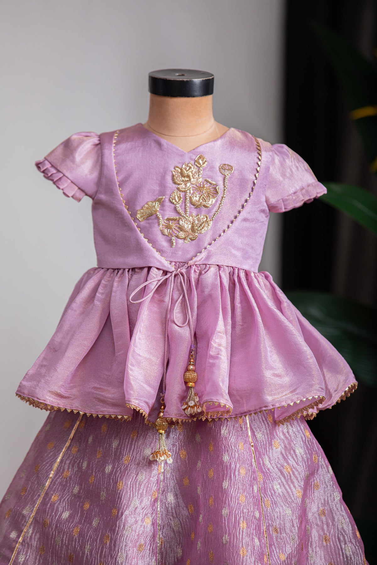 Purple Zari Ghagra