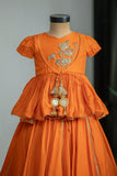 Orange Lotus emb Ghargra