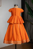 Orange Lotus emb Ghargra