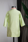Green Thread Embroidered Kurta
