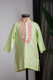 Green Thread Embroidered Kurta
