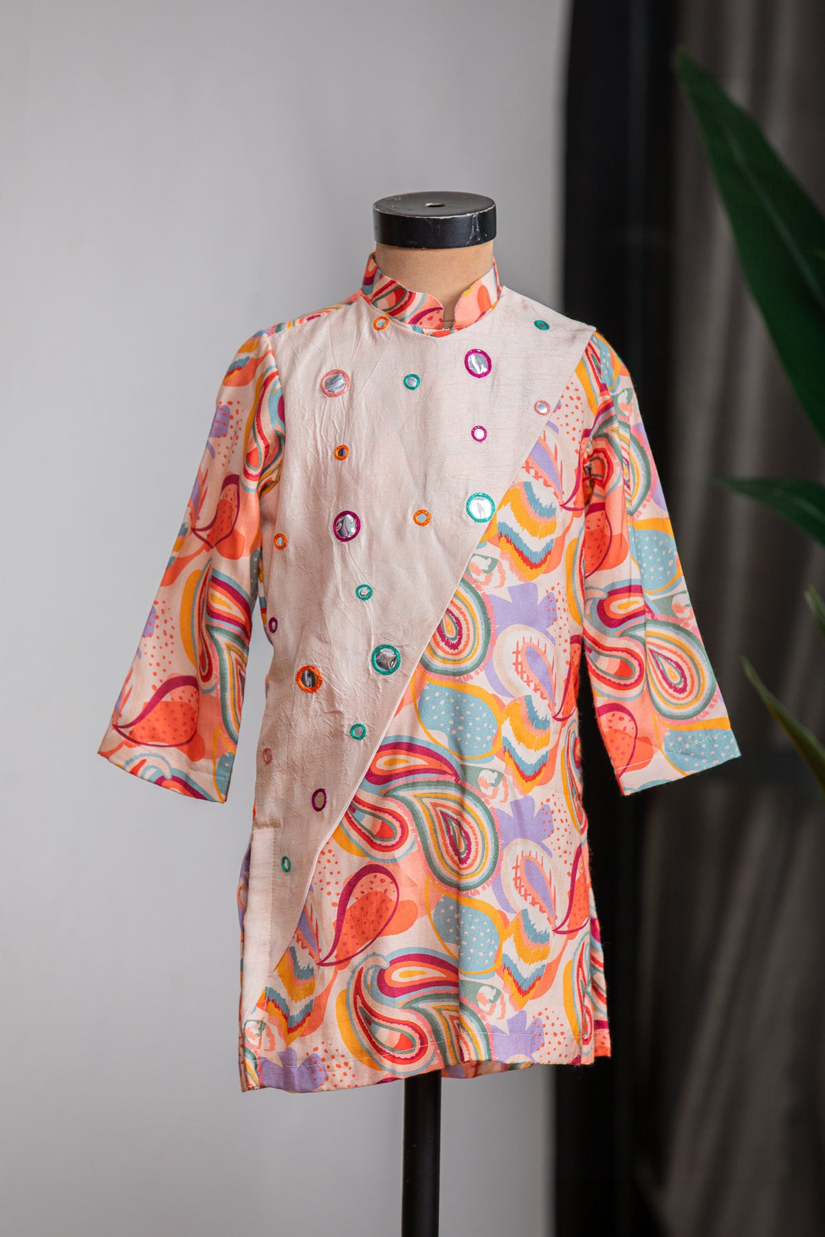 Multicolor Printed Paisley Kurta