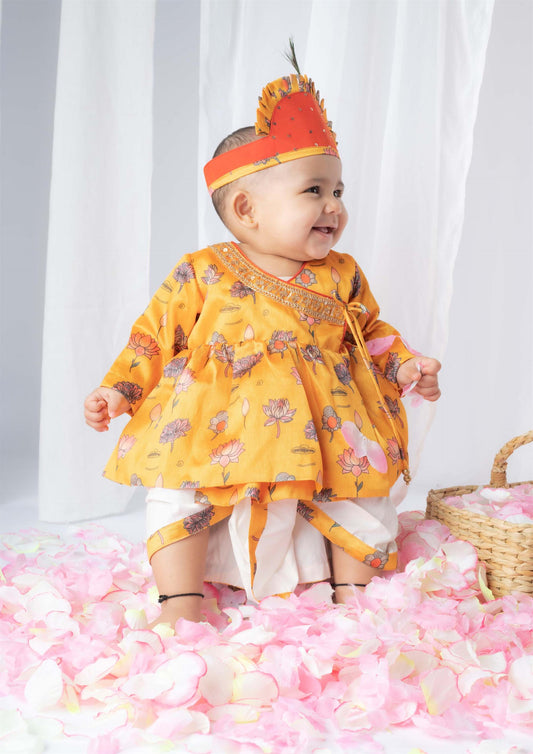 Lotus Printed Jaamna Set